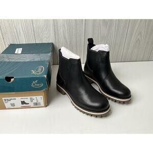 Women's US 6 Chaco Fields Waterproof Chelsea Black Ankle Boots
